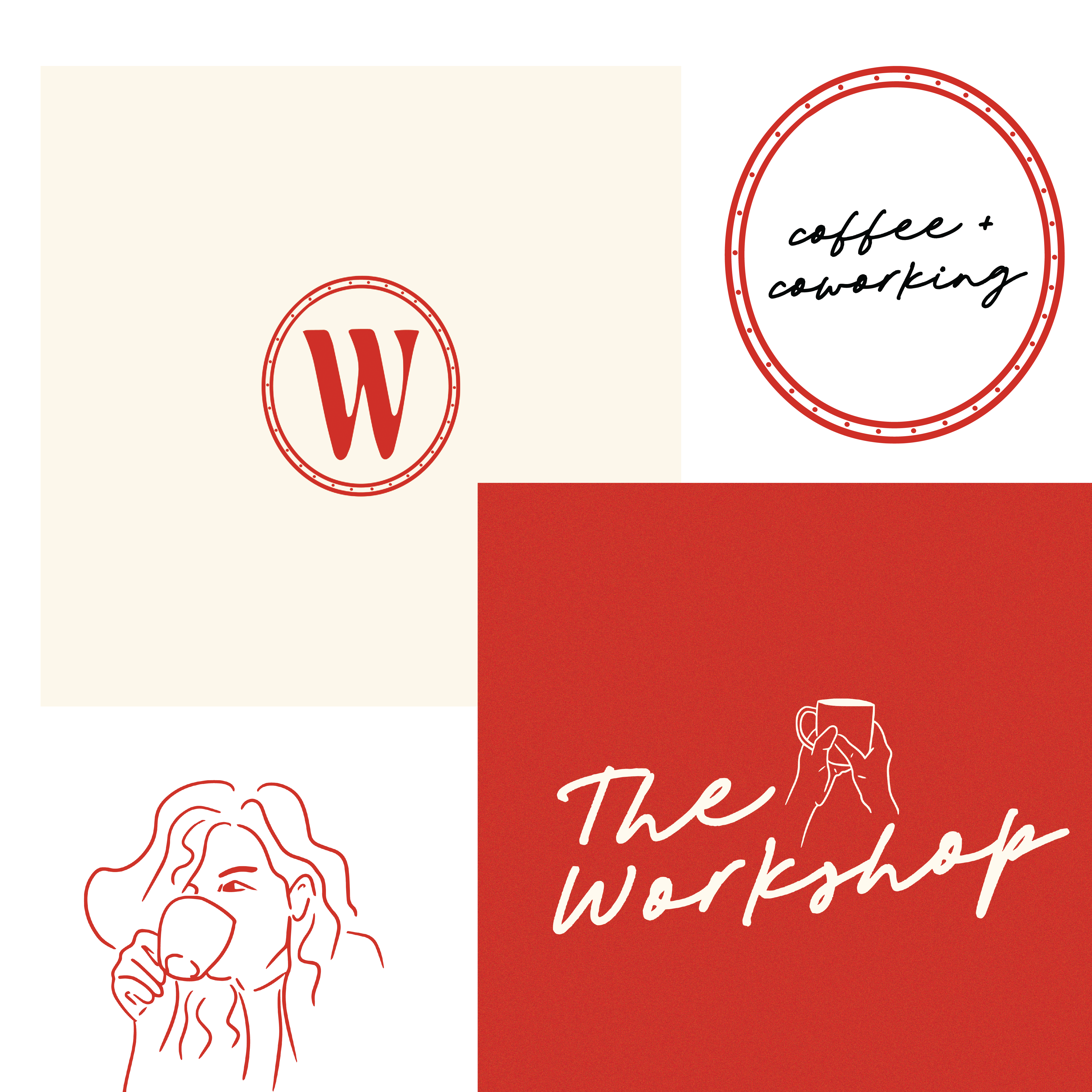 Brand elements for The Workshop Coffee